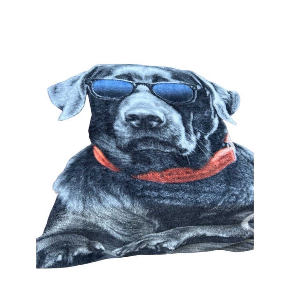 Wild frontier Black Lab Mocha throw blanket 59"x49"‎